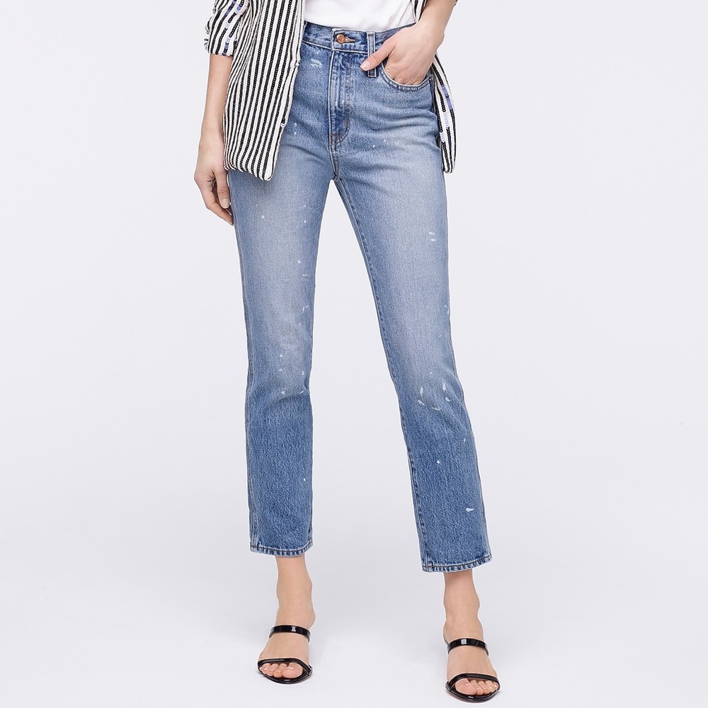 J. Crew Point Sur Rigid Straight-Leg Jean Paint